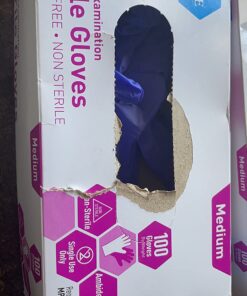 MedPride Powder-Free Nitrile Exam Gloves, Iris Blue, Medium, Box/100 Medium (Pack of 100) 42 71PtIfGpHfL