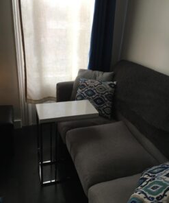 Monarch Specialties 3008, C-shaped, End, Side, Snack, Living Room, Bedroom, Laminate, White, Contemporary, Modern Accent Table-Glossy Chrome Metal, 10.25" L x 18.25" W x 25.25" H 34 71PtKbCFh7L