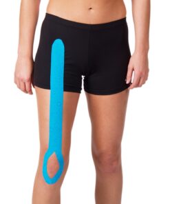 THERABAND Kinesiology Tape, Waterproof Physio Tape for Pain Relief, Muscle & Joint Support, Standard Roll with XactStretch Application Indicators, 2 Inch x 16.4 Foot Roll, Blue/Blue Pack of 1 18 71PuOkvizhL