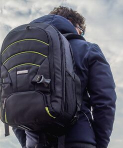 Evecase Large DSLR Camera/Laptop Travel Backpack Bag w/Rain Cover for Mirrorless, 4/3 Micro Four Third, Compact, Interchangeable Lens Digital Camera 18*12*8 inch Black 43 71Pv18PrLdL