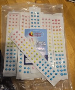 Candy Buttons Strips - Rainbow Buttons - Approximately 50 Strips - Pastel Rainbow Candy on Paper Strips - Vintage Candy - Bulk Paper Dot Candy for Candy Buffet 15 Ounce (Pack of 1) 11 71PwR4JUkL