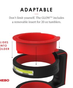 NEBO Stainless Steel 6668 GLOW - Light + Handle for your 30oz tumbler - YETI Rambler, Ozark Trail and more,Black, 1 Count (Pack of 1) Nebo Glow Tumbler Handle 27 71PwYdFzSOL
