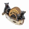 LL Home 3 Black Bears Canoeing Coaster Set - 4 Coasters Rustic Cabin Canoe Cub Decor (Multicolor) (Multicolor) 24 71Pwa9lqkfL