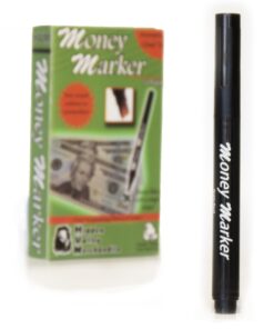Money Marker (12 Counterfeit Pens) - Counterfeit Bill Detector Pen with Upgraded Chisel Tip - Detects Fake Counterfit Bills, Universal Currency Detectors Pack 11 71PwnKQH5 L