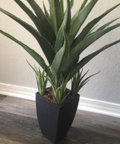 Nearly Natural 30in. Agave Artificial Plant with Black Planter, Green 39 71PyIhSi8cL