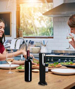 Electric Wine Opener - Automatic Corkscrew Bottle Openers Battery Operated - Gift Set Includes Electronic Cordless Auto Open Cork Screw, Foil Remover & Holder Stand - Stainless Steel Wines Accessories 24 71PyMJs9ReL