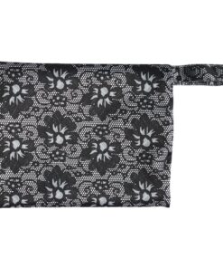 2pcs Set Mini Wet Bag + 8 Inch Charcoal Bamboo Mama Cloth/Menstrual Pads/Reusable Sanitary Pads/Panty Liners (Black Lace) Black Lace 7 71Pymr2YAcL