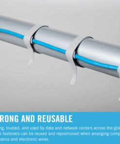 VELCRO Brand ONE-WRAP Cable Ties, 100Pk, 8 x 1/2" Black Cord Organization Straps, Thin Pre-Cut Design, Wire Management for Organizing Home, Office and Data Centers 21 71Q Y2rHVXL