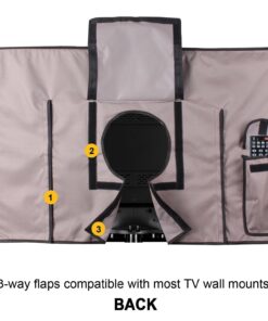 KHOMO GEAR Outdoor TV Cover Universal Weatherproof Protector for 40-42 Inch TV - Fits Most Mounts & Brackets, Grey (VC-tv-cover-40-grey) 40'' - 42'' 12 71Q0N8tY3mL
