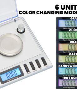 AMERICAN WEIGH SCALES Gemini 20 - Portable Precision Digital Milligram Scale 20g x 0.001g (Silver) AWS Series 100G Silver 24 71Q16QIAxOL