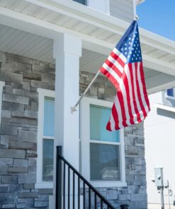Alternative view of Valley Forge, American Flag, Aluminum Bracket White Powder Coated, 2-Position Pole Holder 1 inches
