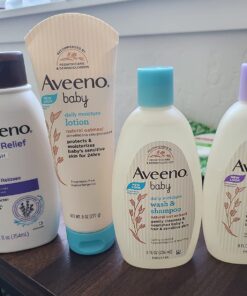 Aveeno Baby Bathtime Solutions Baby & Me Gift Set with Baby Wash & Shampoo, Calming Baby Bath & Wash, Baby Daily Moisturizing Lotion & Stress Relief Body Wash for Mom, Soap-Free, 4 items 36 71Q1tgCHVrL
