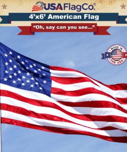 US Flag 4x6 by USA Flag Co. is 100% American Made: The BEST Embroidered Stars and Sewn Stripes American Flags, Made in the USA, with Amazon A to Z Guarantee. (4 by 6 foot) 4 by 6 Foot 36 71Q2UOthmDL