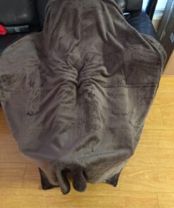 HYSEAS Flannel Fleece Throw Blanket Chocolate - Super Soft Plush Microfiber Solid Blanket for Couch, Bed, Chair, Sofa - Fuzzy Cozy Lightweight - 50x60 Inch Throw(50"x60") 31 71Q2qjZSxL