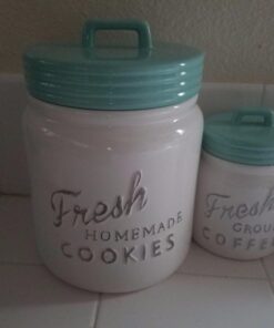 DII Kitchen Accessories Collection Ceramics, Cookie Jar, Aqua 34 71Q3HZiJnzL