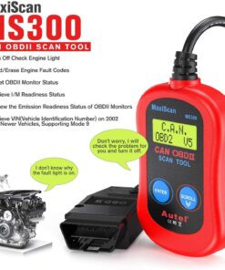 Autel MS300 OBD2 Scanner Code Reader, Turn Off Check Engine Light, Read & Erase Fault Codes, Check Emission Monitor Status CAN Diagnostic Scan Tool 26 71Q4iBpmtL
