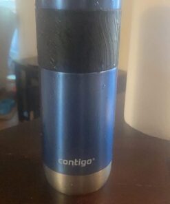 Contigo Byron Vacuum-Insulated Stainless Steel Travel Mug with Leak-Proof Lid, Reusable Coffee Cup or Water Bottle, BPA-Free, Keeps Drinks Hot or Cold for Hours, 20oz, Blue Corn 40 71Q61ED08L