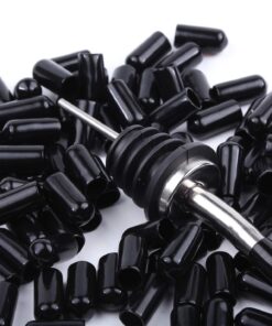 LEGERM 100 Pcs Pourers Dust Covers Olive Oil Liquor Bottle Pour Spout Cover Rubber Caps (Not Include the Spout) 12 71Q6DGBxjrL