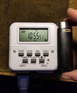 BN-LINK Digital Timer Outlet 24-Hour Programmable Digital Outlet Timer with 2 Independent Outlets 3-Prong Mini Indoor Easy Set Stackable Plug-in for Lights Lamps Fans Accurate 8A/1000W 1/3HP 3 prong 49 71Q8J1Vp4lL