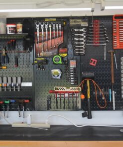 Pegboard Organizer Wall Control 4 ft. Metal Pegboard Standard Tool Storage Kit with Black Toolboard and Black Accessories 40 71Q8McAvIOL
