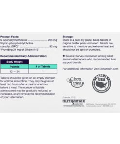 Alternative view of Nutramax Laboratories Denamarin Liver Health Supplement for Medium Dogs - With S-Adenosylmethionine (SAMe) and Silybin, 30 Tablets Blister Pack Medium Dog (13-34 lbs)