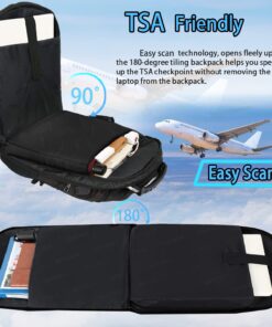 YOREPEK Travel Backpack, Extra Large 50L Laptop Backpacks for Men Women, Water Resistant College Student Bookbag Airline Approved Business Work Bag with USB Charging Port Fits 17 Inch Computer, Blue 39 71Q9878RMeL