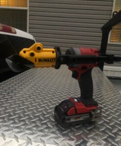 DEWALT Metal Shear/Cutter Drill Attachment, Impact Ready, 360 Degree Pivoting Head, Cuts 18GA Material (DWASHRIR) Shears Attachment 25 71Q9WBR0L