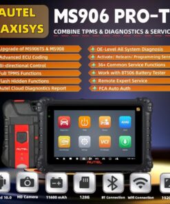 Alternative view of Autel Scanner MS906Pro TS Full System Diagnostic Tool 2024 Newer Up of MS906 Pro MS906BT MS906TS MK908 Top TPMS Diagnostic & ECU Coding, Bidirectional Control, 36+ Service, Full Diagnose, CANFD & DOIP