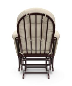 Storkcraft Premium Hoop Glider and Ottoman (Espresso, Beige) – Padded Cushions with Storage Pocket, Smooth Rocking Motion, Easy to Assemble, Solid Hardwood Base Espresso W/ Beige Micro 35 71Q9llJFYkL
