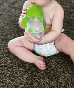Munchkin® Any Angle™ Weighted Straw Trainer Cup with Click Lock™ Lid, 7 Ounce, Green 1 Count (Pack of 1) 43 71QA1vvTNZL