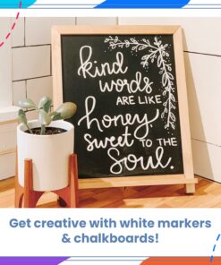 Chalkola 5 White Chalk Markers for Chalkboard Signs, Blackboard, Car Window, Bistro, Glass | 5 Variety Pack - Thin, Fine Tip, Bold & Jumbo Size Erasable Liquid Chalk Pens (1mm, 3mm, 6mm, 10mm, 15mm) 29 71QA7XSLuoL