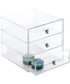 iDesign BPA-Free Plastic 3-Drawer Vanity Organizer - 6.5" x 6.5" x 6.5", Clear 29 71QBP1G4EeL