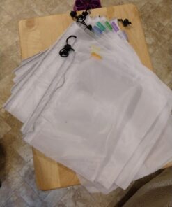 purifyou Reusable Produce Bags, Heavy Duty Double Stitched Washable Mesh Grocery Bag with Drawstring, Ideal for Farmers Market, Beach, and Refrigerator Storage, Set of 9 (XL, Large, Small) Set of 9 Mixed 45 71QBaDZ5uL