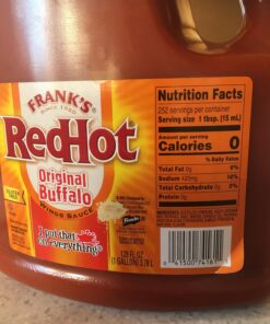 Frank's RedHot Original Buffalo Wings Sauce, 1 gal - 1 Gallon Bulk Container of Buffalo Hot Sauce with a Bold, Spicy Flavor Perfect for Wings, Dressings, Dips and More 128 Fl Oz (Pack of 1) 37 71QBgvn3jKL