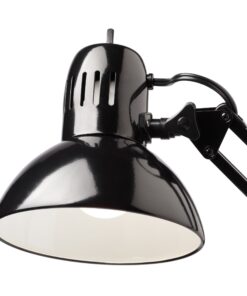 Globe Electric 56963 32" Multi-Joint Desk Lamp with Metal Clamp, Black, LED Bulb Included, On/Off Rotary Switch on Shade, Partially Adjustable Swing Arm, Home Essentials, Reading Light, Office Décor 31.5 inches 25 71QC1AmaPQL