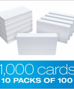 Oxford 31EE Ruled Index Cards, 3" x 5", White, 1,000 Cards (10 Packs of 100) (31) 3 x 5, 1000 Count 26 71QCEMDCFpL