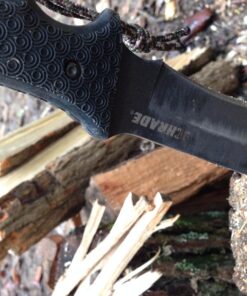 Schrade Bedrock TiNi with 1095 High Carbon Steel Blade for Buschcrafting,Black 51 71QDOX3URuL