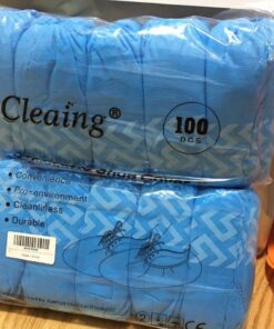 Cleaing Disposable Boot & Shoe Covers Non Slip 100 Pack (50 pairs) for Indoors Fit Shoe Sizes Women's 7 to Men's 12 Large / 50 Pairs 47 71QDgOwvuhL