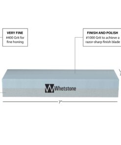 Whetstone Cutlery Sided, Gray Knife Stone-Dual 400/1000 Grit Wet Block-Sharpens and Polishes Sharp Tools and Kitchen, Hunting, and Pocket Knives by Whetstone, 1-Pack, Limestone 20 71QDrHvEGlL