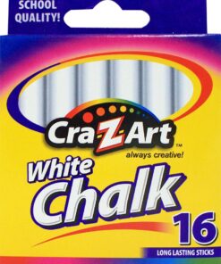Cra-Z-Art Classroom Chalk, White, Pack Of 16 Pieces