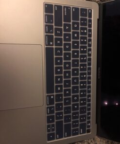 GMYLE MacBook Air 13 Inch Case 2020 2019 2018 A2337 M1 A2179 A1932 with Touch ID Retina Display, Plastic Hard Shell, Keyboard Cover, Privacy Webcam Cover Slide, Screen Protector Set, Navy Blue 16 71QE3Dahj0L