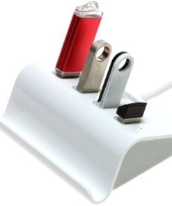 Artix M-325 USB 3.0 4-Port Portable Hub (NOT A Charger) with 2-Foot USB 3.0 Cable - 4-Port Hub with Stand (Silver) 12 71QExvOA8hL