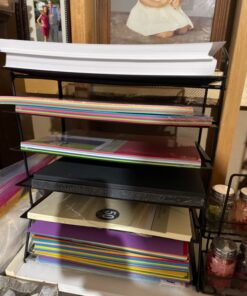 EASEPRES Extra Thick 6-Tier Mesh Desk Organizer Tray, Desktop File Folder Sorter Holder for Mail Paper Document Letter Organization Storage Accessories, for Office Home School Classroom, Black 1 Pack 27 71QFvKlr4BL