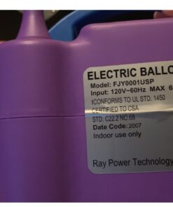 IDAODAN Electric Balloon Pump, Portable Electric Balloon Blower Machine Balloon Air Pump Dual Nozzle Rose Red 110V 600W Balloon Inflator for Party Decorations Purple 44 71QG7qvniuL