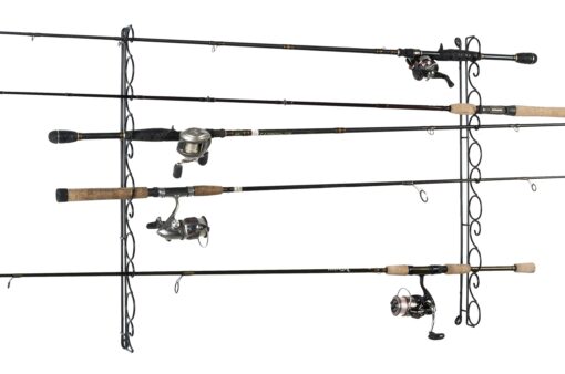 Old Cedar Outfitters Wire Horizonal Ceiling Rack for Fishing Rod Storage, Holds up to 9 Fishing Rods, WHR-009