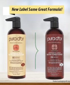 PURA D'OR Professional Grade Biotin Anti-Hair Thinning Shampoo & Conditioner, CLINICALLY TESTED Proven Results, 2X Concentrated DHT Blocker Thickening Products For Women & Men, Sulfate Free, 16oz x 2 19 71QGc3 017L 1