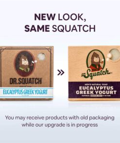 Dr. Squatch All Natural Bar Soap for Men with Medium Grit, Eucalyptus 16 71QH1ovNEgL