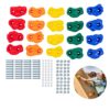Squirrel Products Kids Rock Climbing Holds Indoor & Outdoor Playground Accessories Rock Wall Climbing Kit with Mounting Hardware 20 Pack XL Deluxe