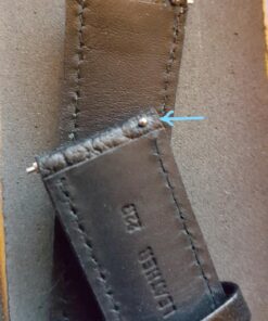 Hadley-Roma MS-906 Men's Genuine Leather Watch Band Black 22mm 18 71QJfaqNioL