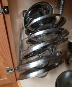 Organize It All Wall Cabinet Door Mounted Pot Lid Rack | Metal Wire | Dimensions 10.63" x 4.00" x 16.63" | Kitchen Storage | Sliver Chrome 34 71QK5khVzRL